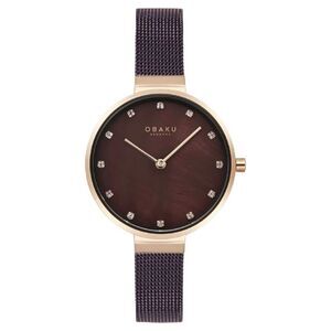 Obaku Women's Anemone Brown Dial Watch - V287LXVNMN